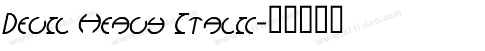 Devil Heavy Italic字体转换
